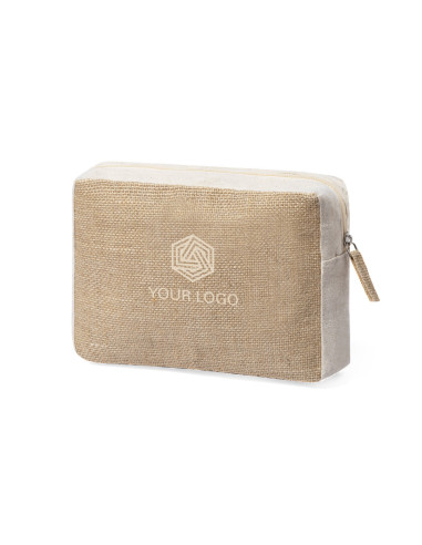 Neceser personalizado ECO en yute y algodón.