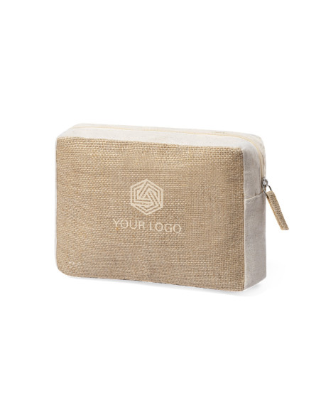 Neceser personalizado ECO en yute y algodón.