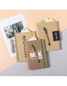 Libreta Ecológica Personalizada de Cartón reciclado con... 2