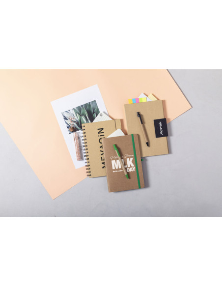 Libreta Ecológica Personalizada de Cartón reciclado con Bolígrafo