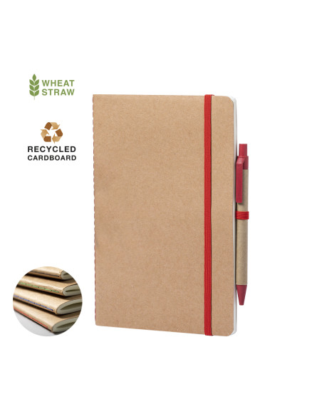 Libreta Ecológica Personalizada de Cartón reciclado con Bolígrafo