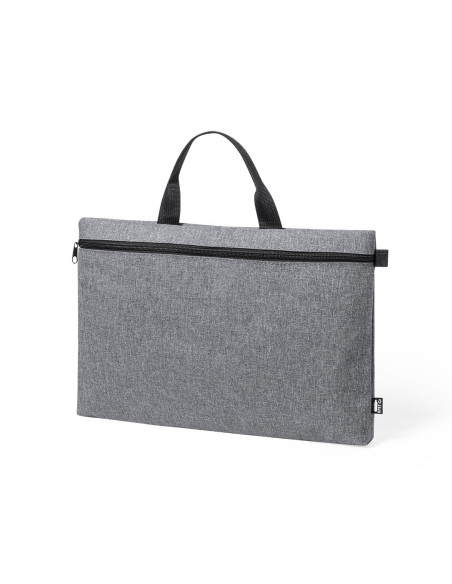 Maletín con cremallera y asas publicitario en RPET .