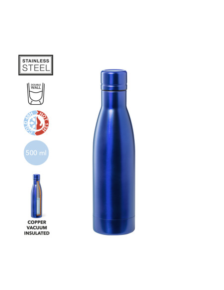 Botella personalizada 500ml Acero Inox, Aislamiento Cobre
