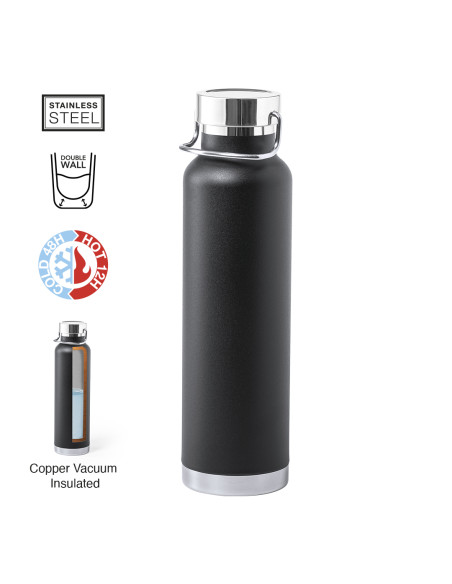 Bidón térmico Personalizado de 650ml, 12h y frío 48h.