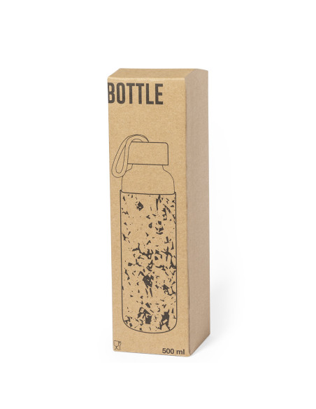 Botella Personalizada ECO 500ml, Cristal y Bambú