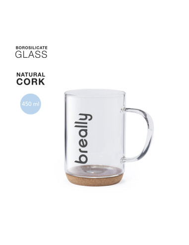 Taza Personalizada de 450 ml base Corcho Natural.