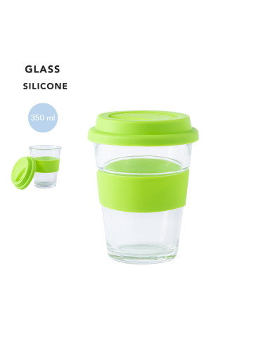 Vaso de cristal grabado y reutilizable, 350ml,...