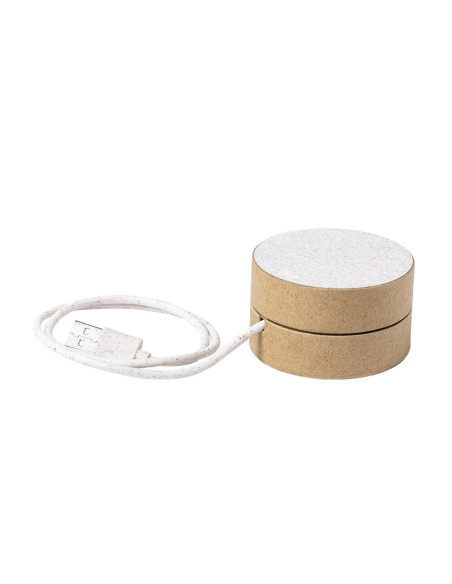 Cargador personalizado, circular, cartón reciclado.