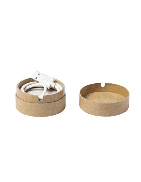 Cargador personalizado, circular, cartón reciclado.
