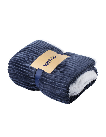 Manta bicolor coral fleece, sherpa personalizada.