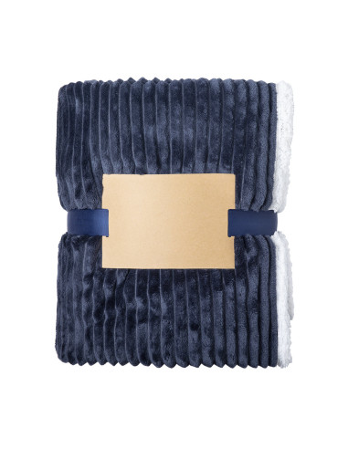 Manta bicolor coral fleece, sherpa personalizada.