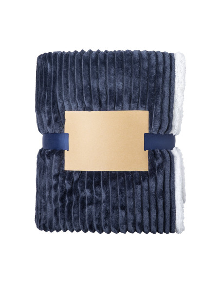 Manta bicolor coral fleece, sherpa personalizada.