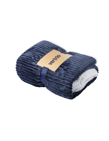Manta bicolor coral fleece, sherpa personalizada.