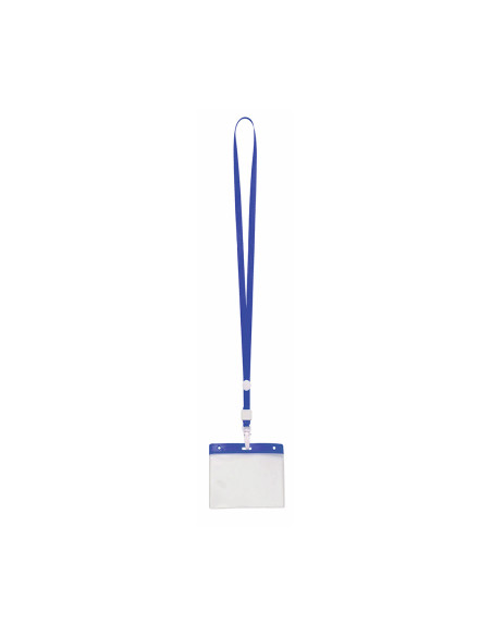Lanyard personalizado con identificador y mosquetón.