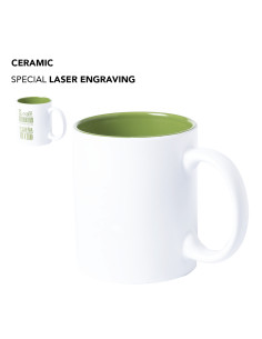 Taza Cerámica Publicitaria 350ml. Exterior blanco 2