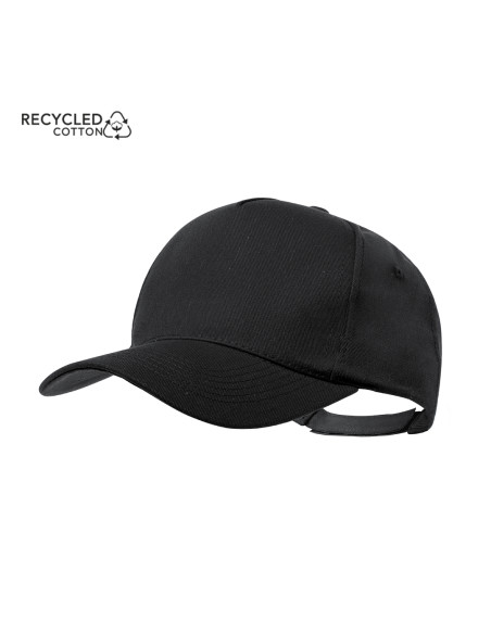 Gorra personalizada ECO, 5 paneles algodón reciclado y poliéster.