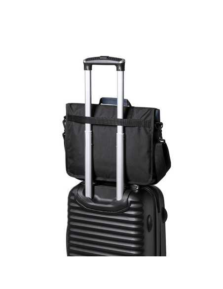 Maletín reciclado personalizado en RPET con cierre de hebilla.