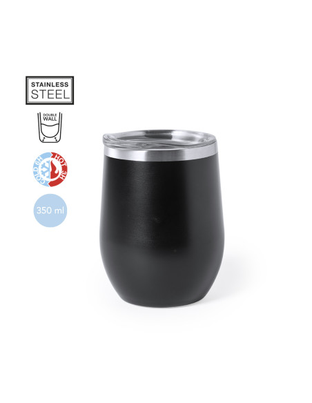 Vaso térmico Acero Inox personalizable, 350ml, tapa dosificadora.