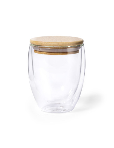 Vaso de cristal personalizado ECO, 250ml, tapa...