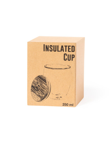 Vaso de cristal personalizado ECO, 250ml, tapa...