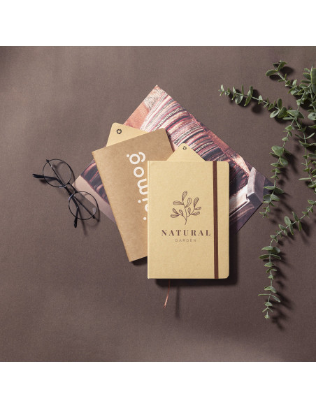 Bloc de notas Ecológico personalizado A5, tapas en cartón