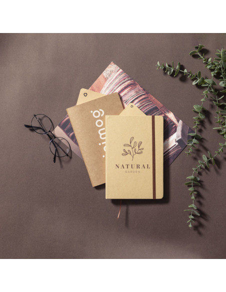 Bloc de notas Ecológico personalizado A5, tapas en cartón