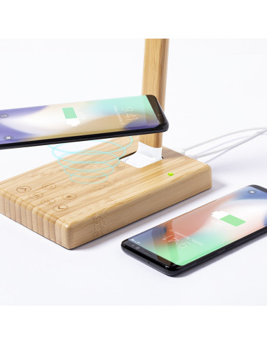 Lámpara Cargador publicitaria ECO 10W, bambú, ECO.