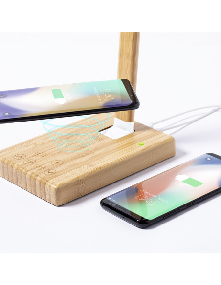 Lámpara Cargador publicitaria ECO 10W, bambú, ECO.