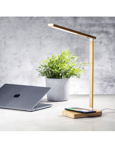 Lámpara Cargador publicitaria ECO 10W, bambú, ECO.