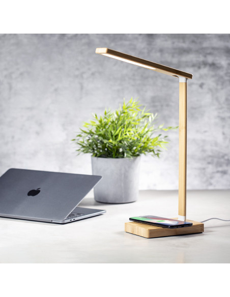 Lámpara Cargador publicitaria ECO 10W, bambú, ECO.