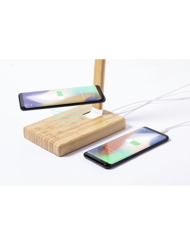 Lámpara Cargador publicitaria ECO 10W, bambú, ECO.