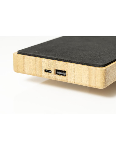 Lámpara Cargador publicitaria ECO 10W, bambú, ECO.