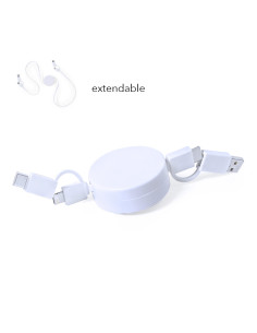 Cargador publicitario compacto, Tipo C, Micro USB. 2