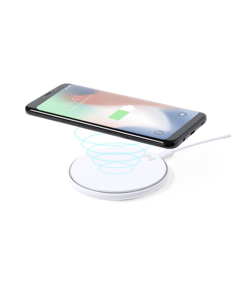 Cargador publicitario 15W, inalámbrico, base antideslizante.