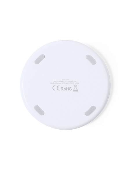 Cargador publicitario 15W, inalámbrico, base antideslizante.