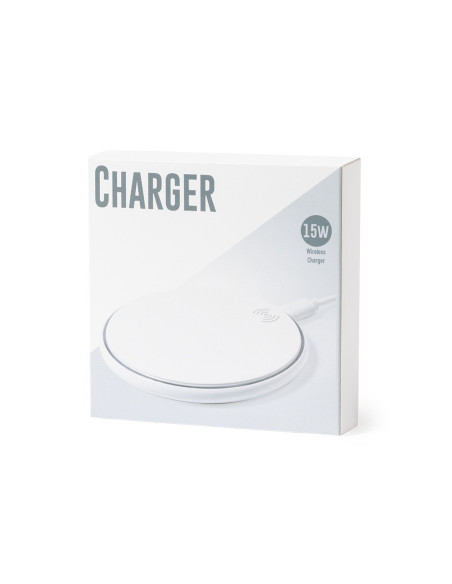 Cargador publicitario 15W, inalámbrico, base antideslizante.