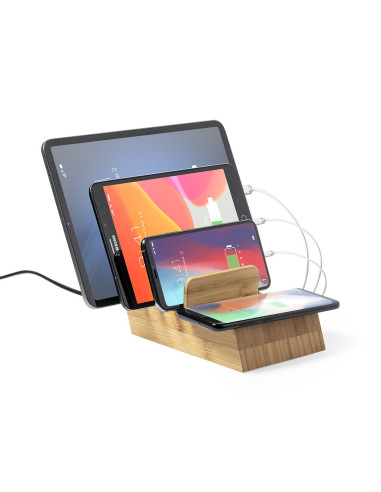 Cargador publicitario ECO en Bambú 10W,...