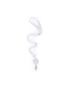 Lanyard en poliéster personalizado y accesorio retráctil.