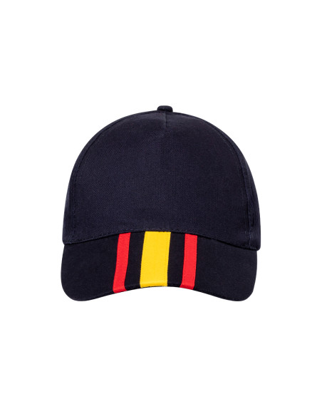 Gorra personalizada diseño España, 5 paneles, 100% algodón peinado