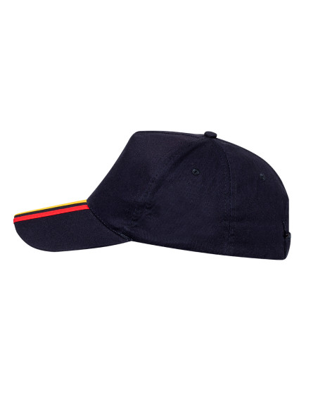 Gorra personalizada diseño España, 5 paneles, 100% algodón peinado