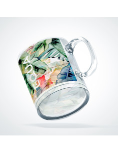 Taza de Cristal Transparente Personalizable 350ml 2
