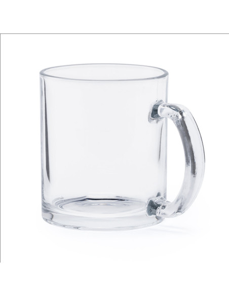 Taza de Cristal Transparente Personalizable 350ml