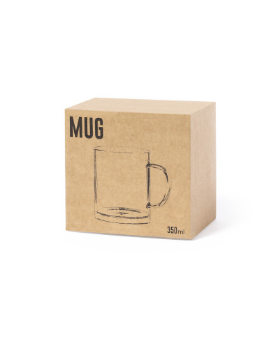 Taza de Cristal Transparente Personalizable 350ml