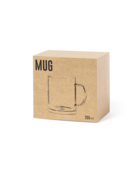 Taza de Cristal Transparente Personalizable 350ml