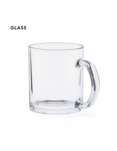 Taza de Cristal Transparente Personalizable 350ml