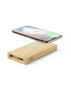 Power bank solar ECO en Bambú personalizado, 10,000 mAh. 2