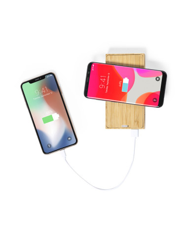 Power bank solar ECO en Bambú personalizado,...