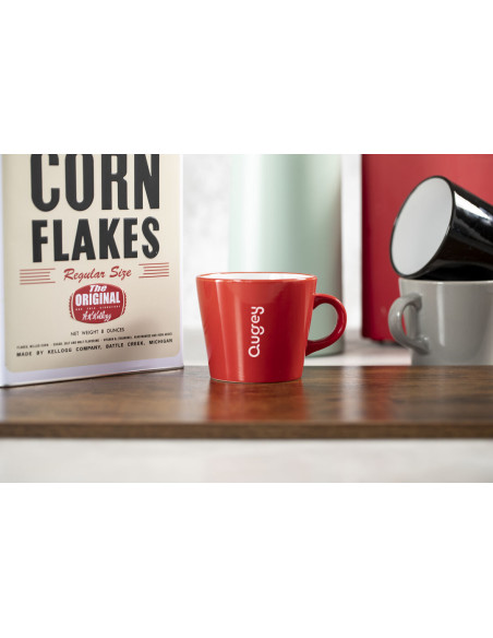 Taza Cerámica Personalizable 350ml, Blanca y exterior colores