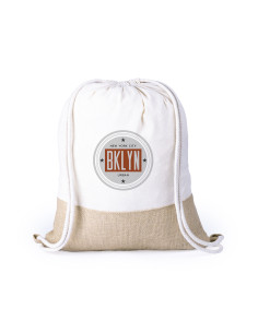 Mochila Personalizada de cuerdas Base Yute y Algodón 120g/m2