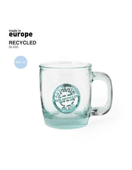 Taza Personalizable ECO 400 ml. Vidrio reciclado GRS.
